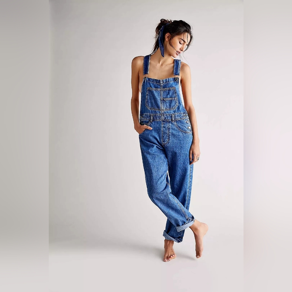 Free People Ziggy Denim Overalls Women's Size Small Petite